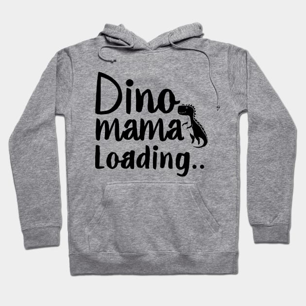 Dino Mama Loading Funny Pregnancy Announcement Hoodie by NomiCrafts